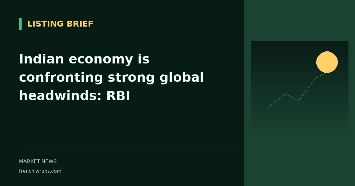 Indian economy is confronting strong global headwinds: RBI