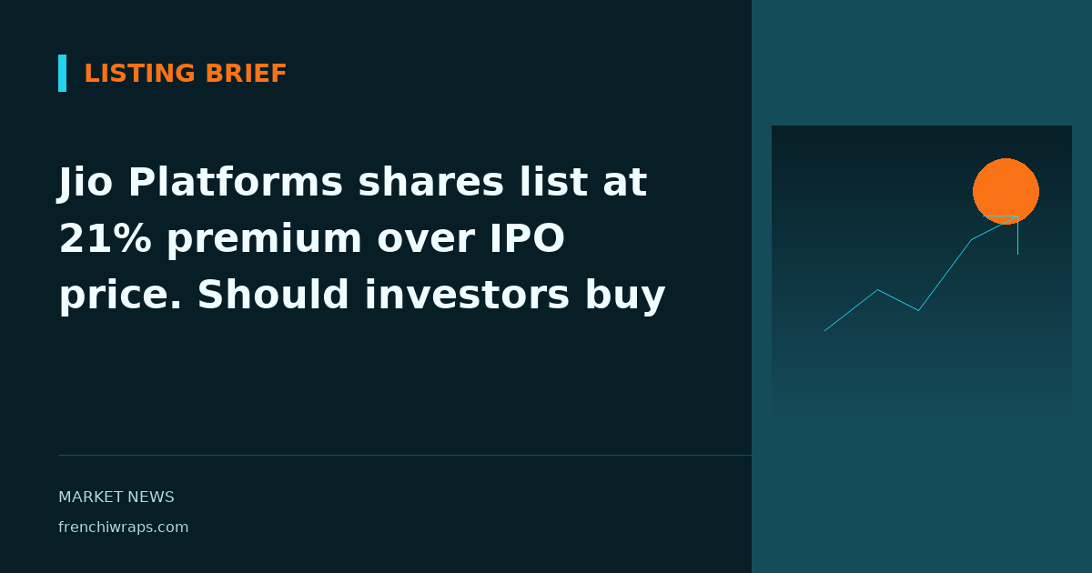 Jio Platforms shares list at 21% premium over IPO price. Should investors buy